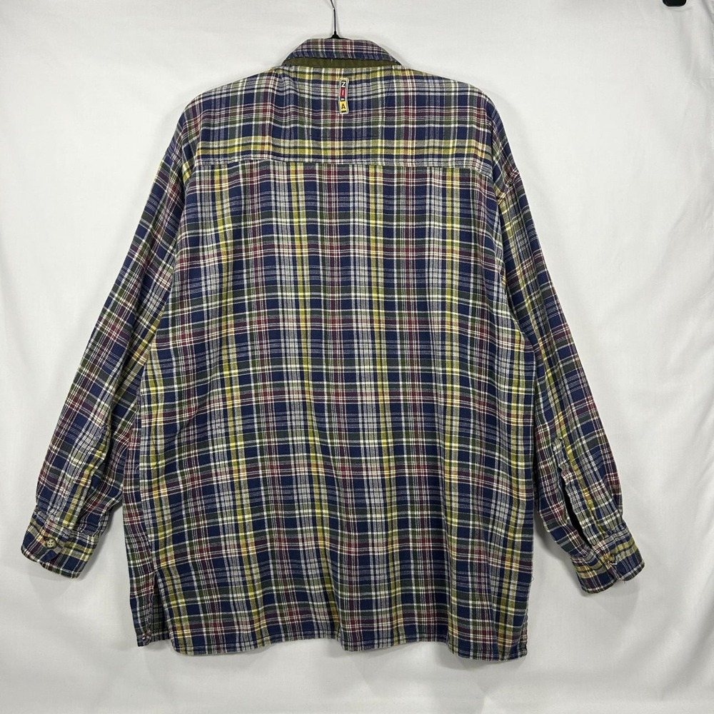 Nnza 90s Vintage Plaid Button-Down Long Sleeve Shirt Size XL - Picture 2 of 8